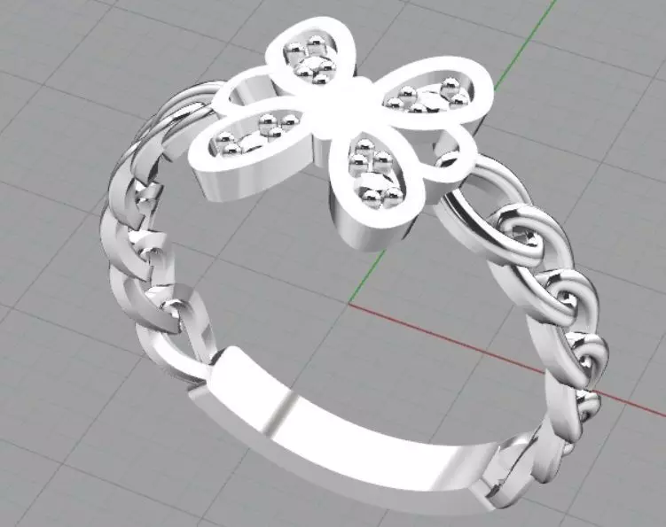 butterfly ring  3D print model_0