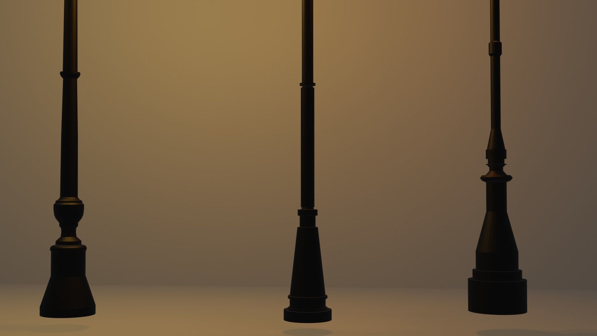  All Lantern in the park with light PBR Game-ready Low-poly 3D model_5