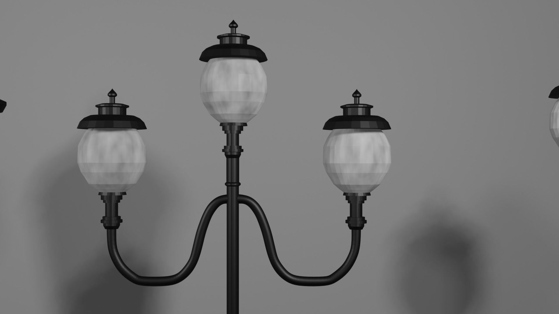  All Lantern in the park with light PBR Game-ready Low-poly 3D model_13