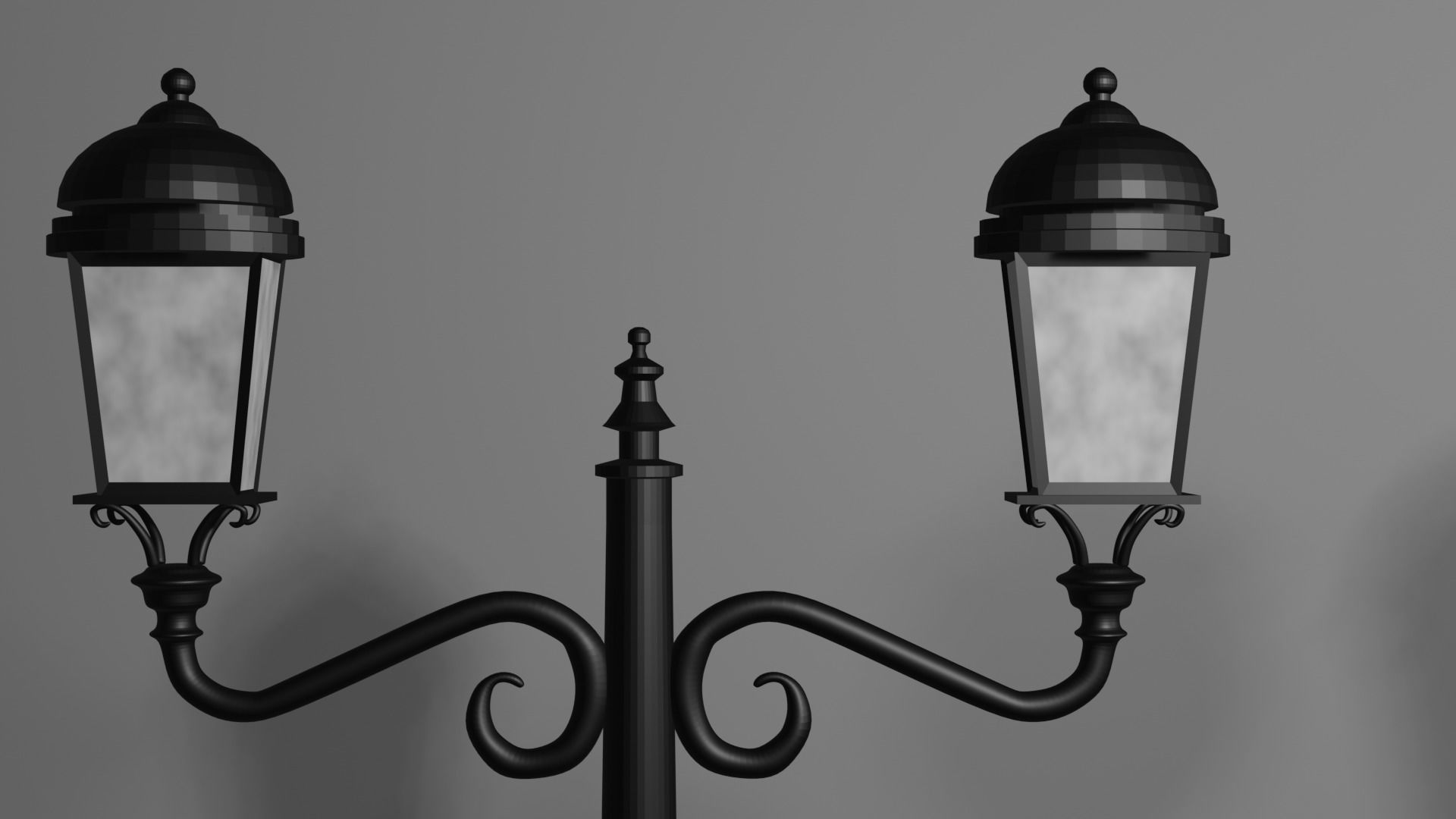  All Lantern in the park with light PBR Game-ready Low-poly 3D model_10