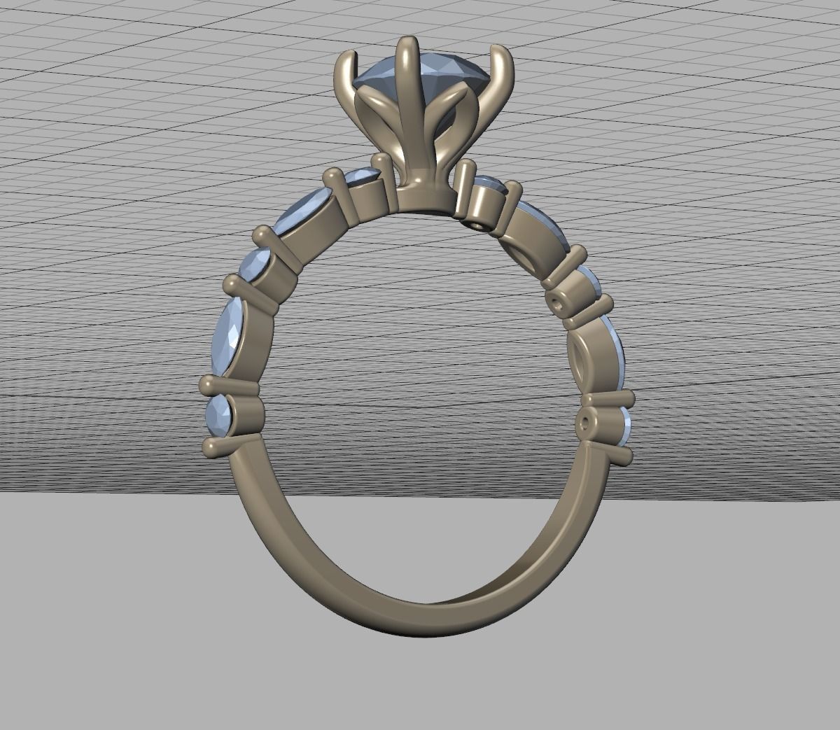 Sophia Engagement Ring 1ct Diamond Ring 3dmodel 3D print model_18