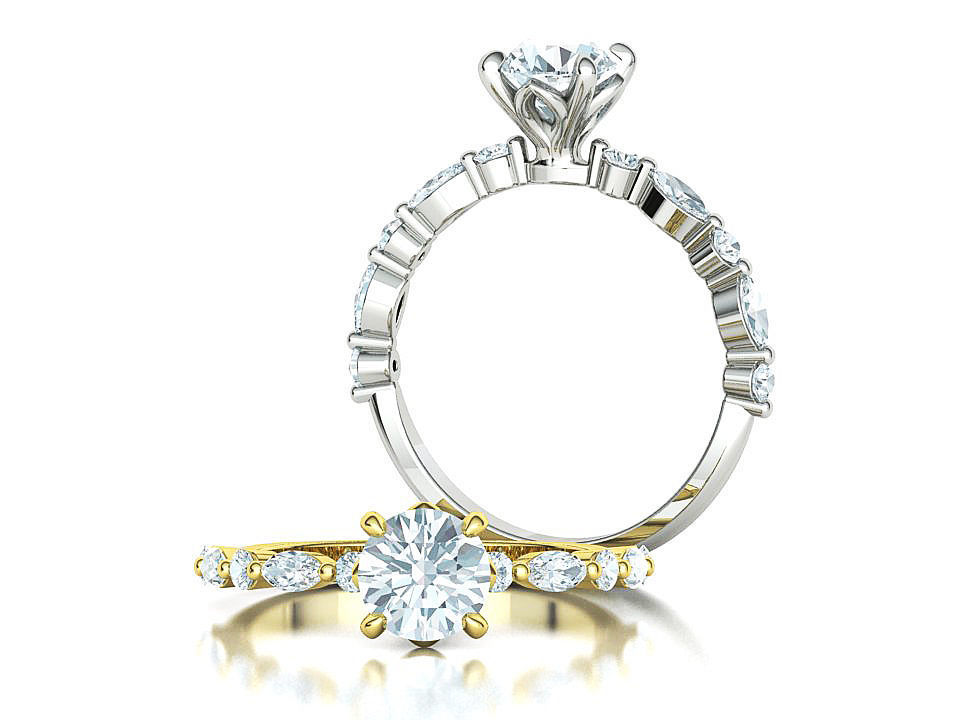 Sophia Engagement Ring 1ct Diamond Ring 3dmodel 3D print model_1