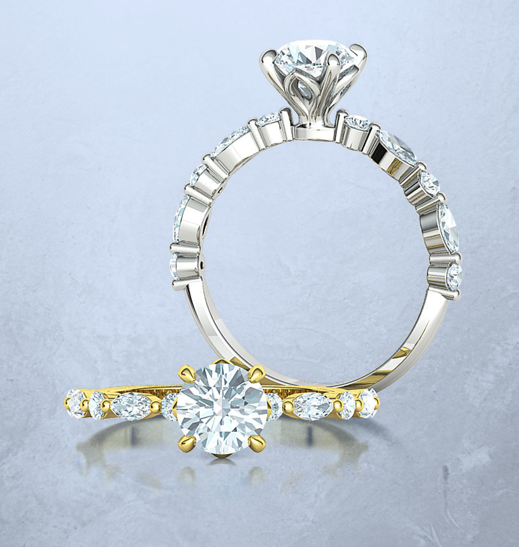 Sophia Engagement Ring 1ct Diamond Ring 3dmodel 3D print model_38