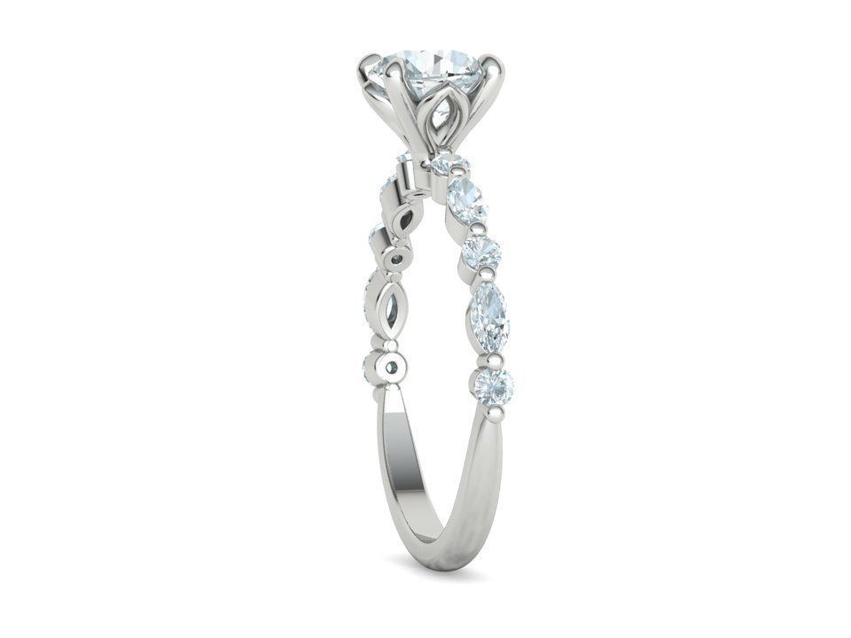 Sophia Engagement Ring 1ct Diamond Ring 3dmodel 3D print model_33