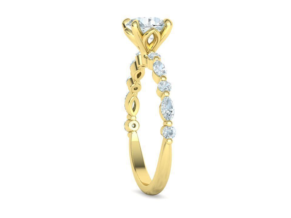 Sophia Engagement Ring 1ct Diamond Ring 3dmodel 3D print model_32
