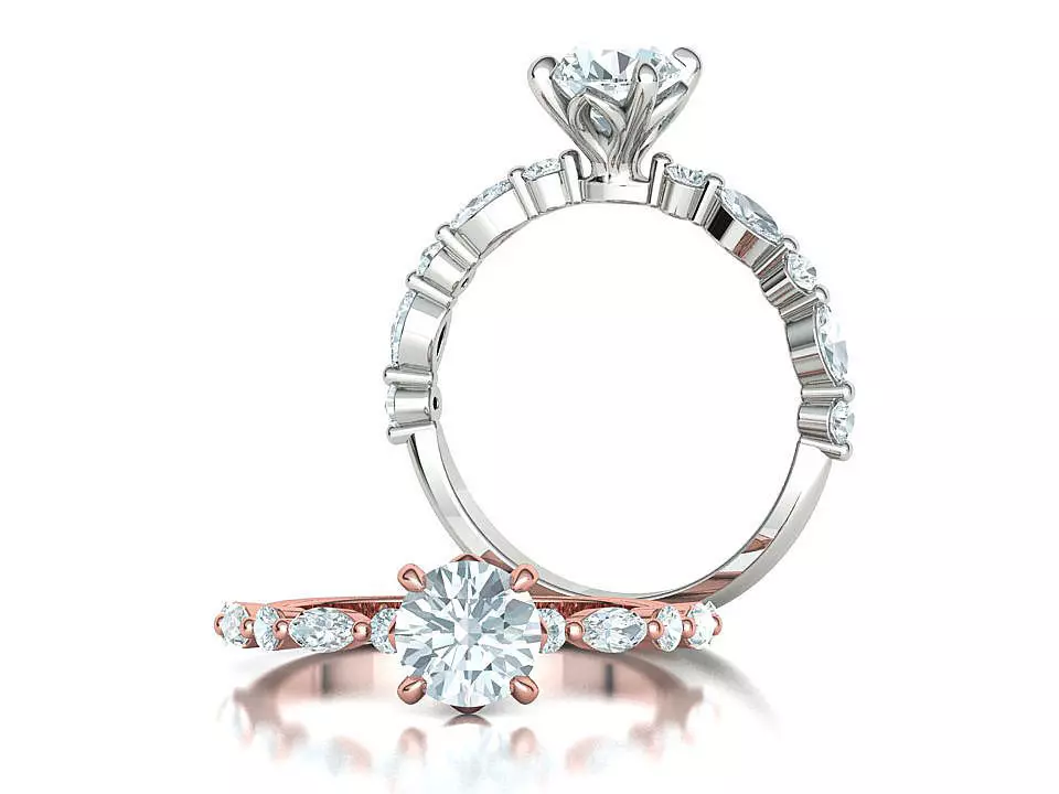 Sophia Engagement Ring 1ct Diamond Ring 3dmodel 3D print model_0
