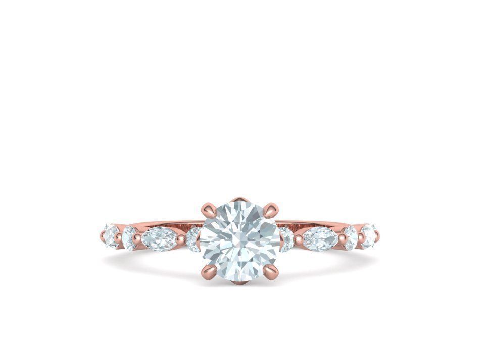 Sophia Engagement Ring 1ct Diamond Ring 3dmodel 3D print model_8