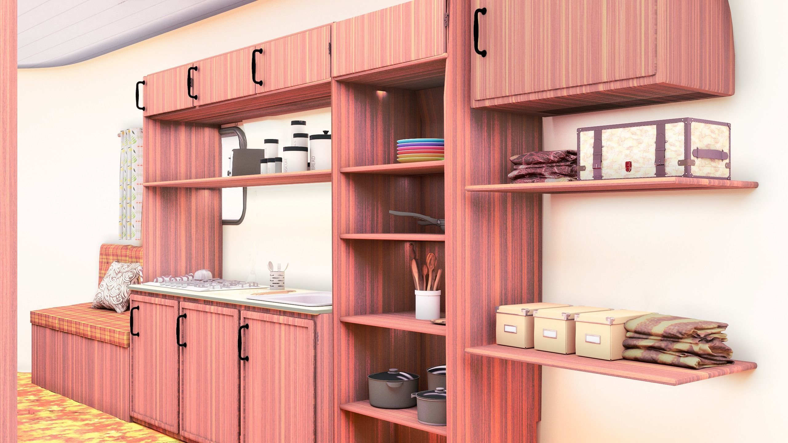 US Caravan 70s  3D model_5