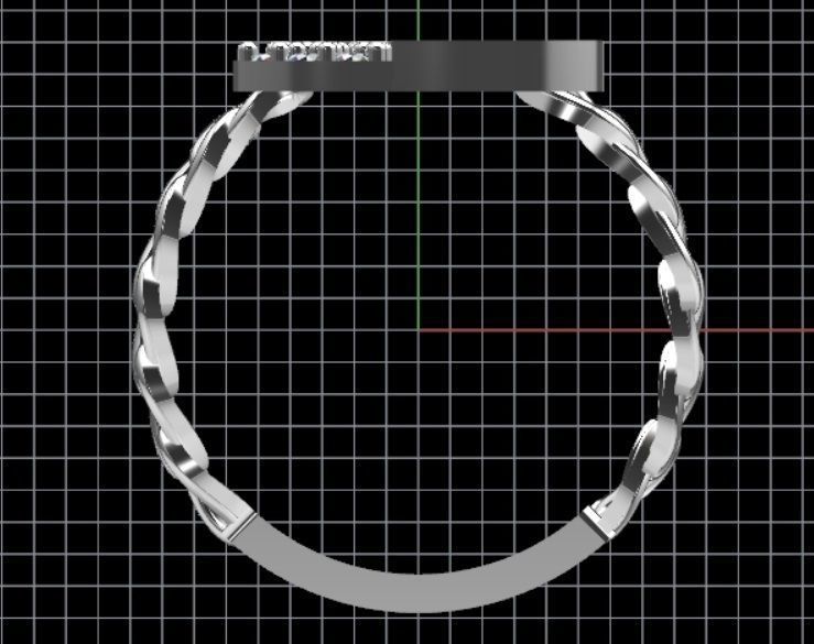heart twins ring  3D print model_2