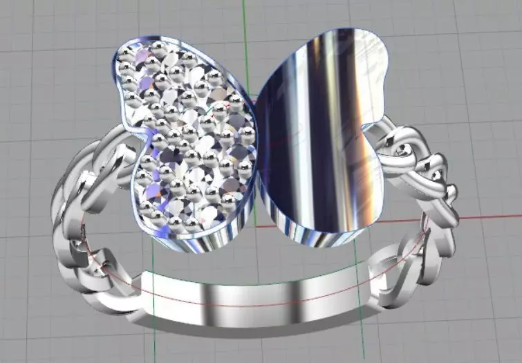 butterfly ring 3D print model
