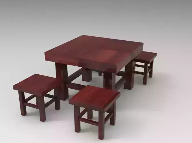 wood table and chair