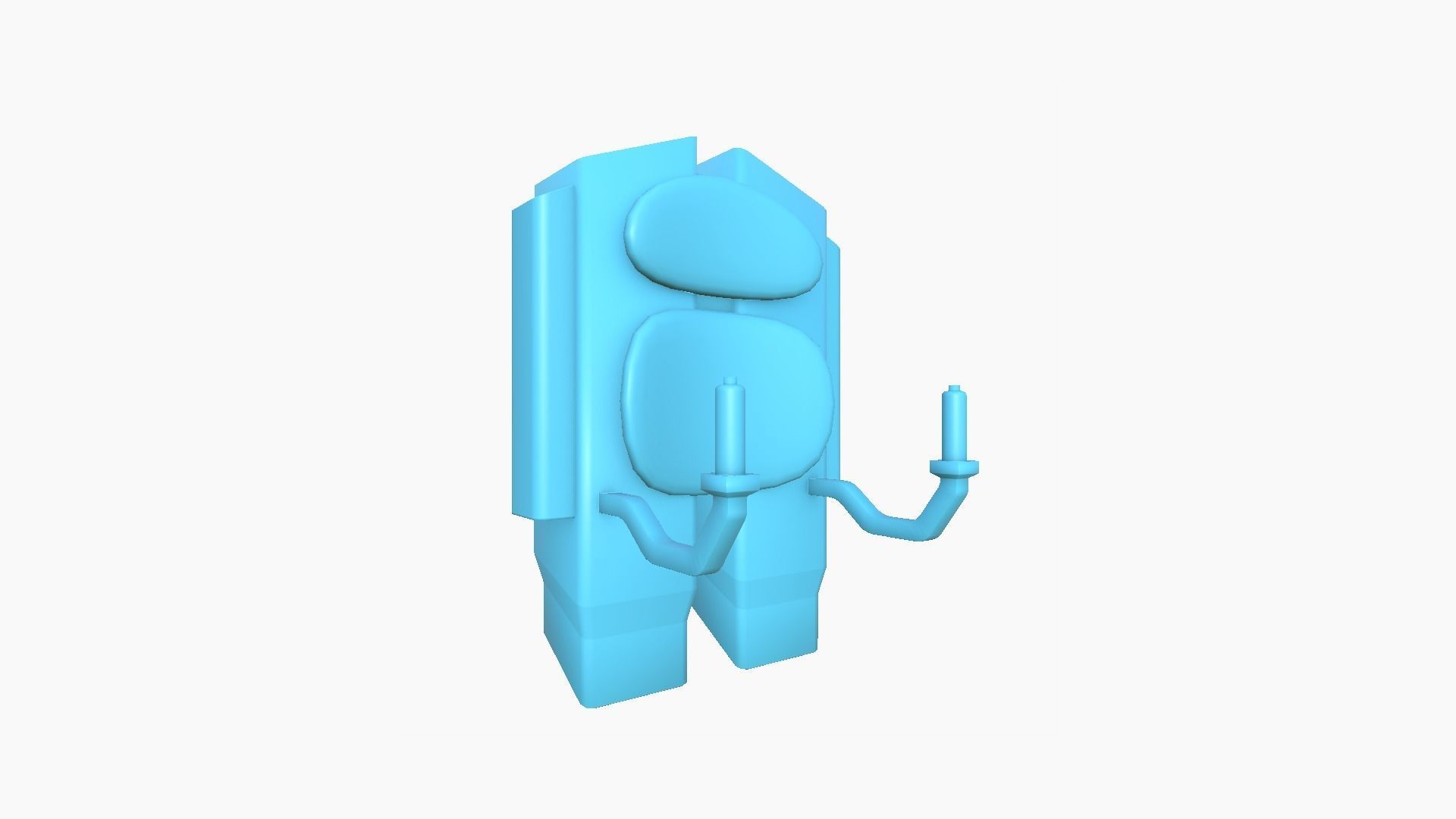 Jetpack F09 Green Metal - SciFi Character Design Low-poly 3D model_8