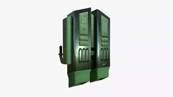 Jetpack F09 Green Metal - SciFi Character Design Low-poly 3D model