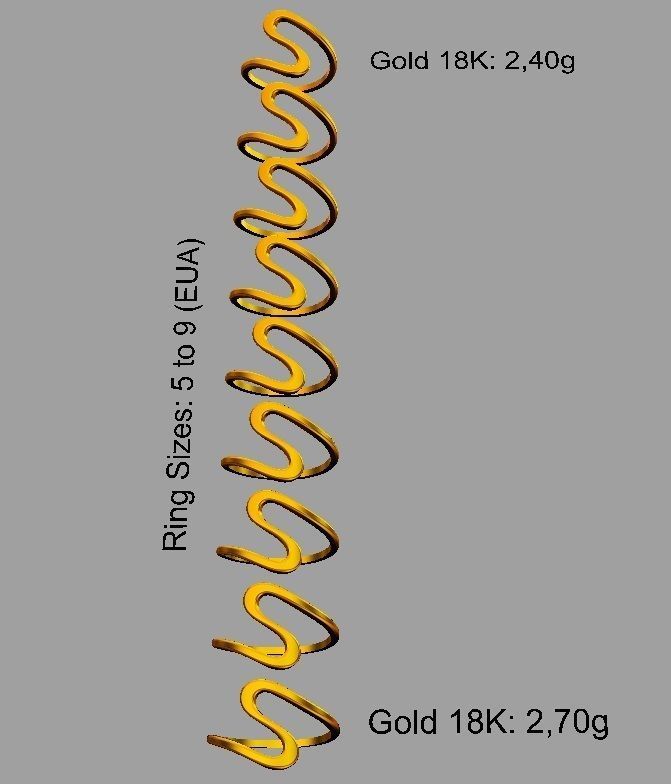 Wave Ring 3D print model_4