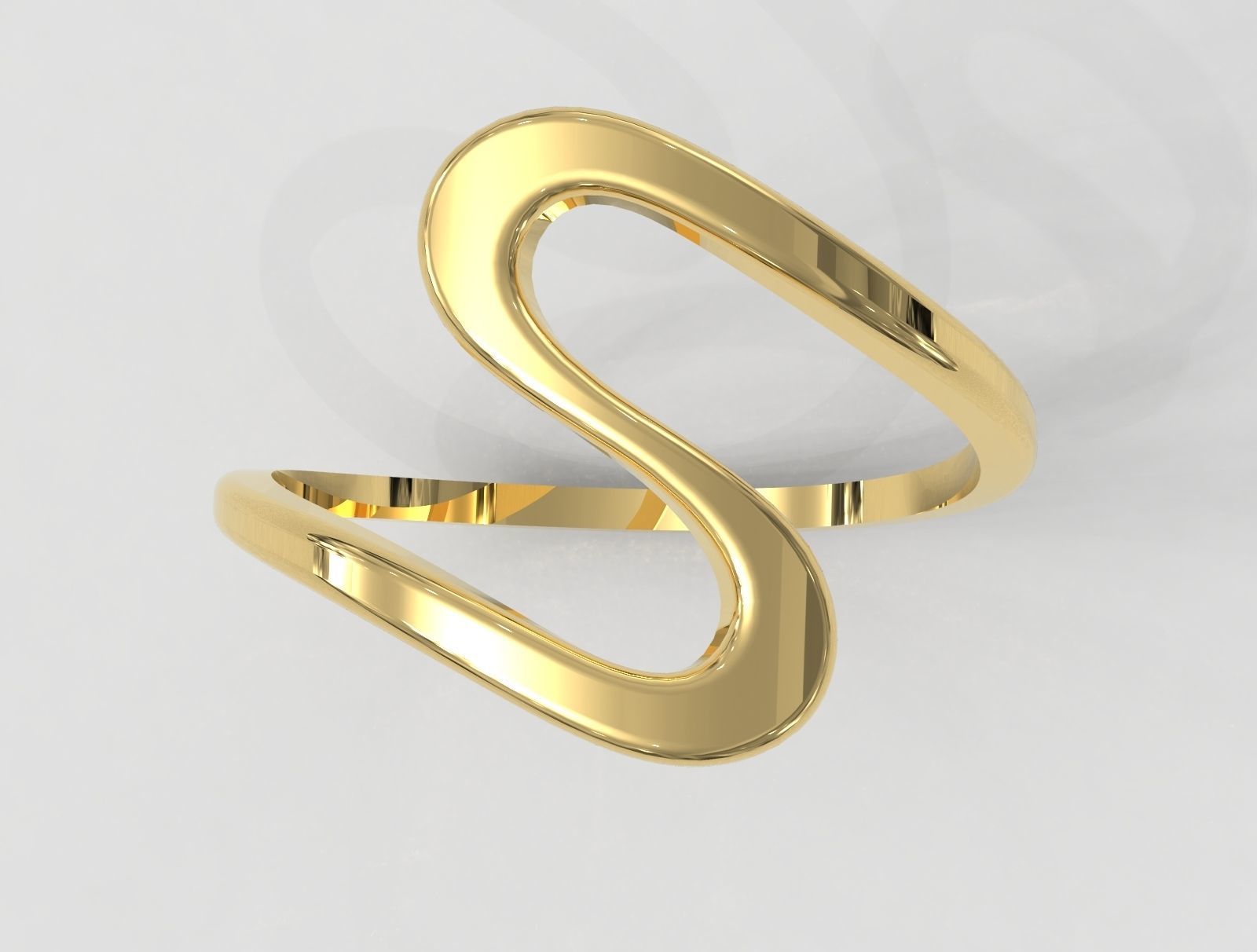 Wave Ring 3D print model_2