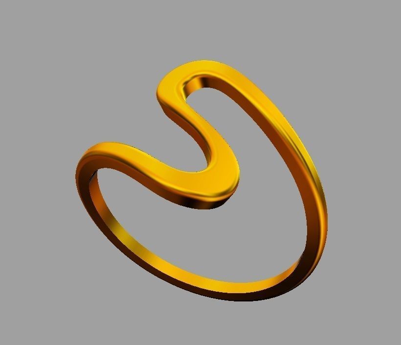 Wave Ring 3D print model_6
