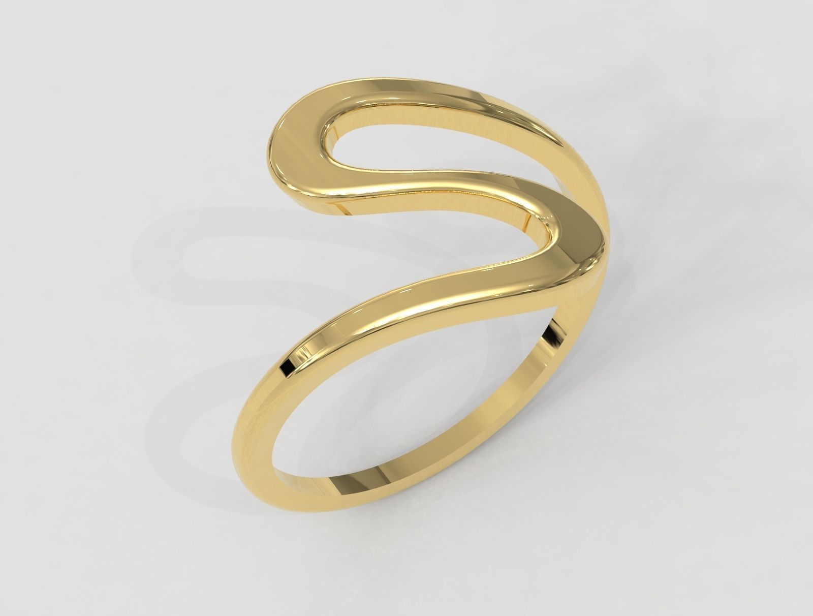 Wave Ring 3D print model_1