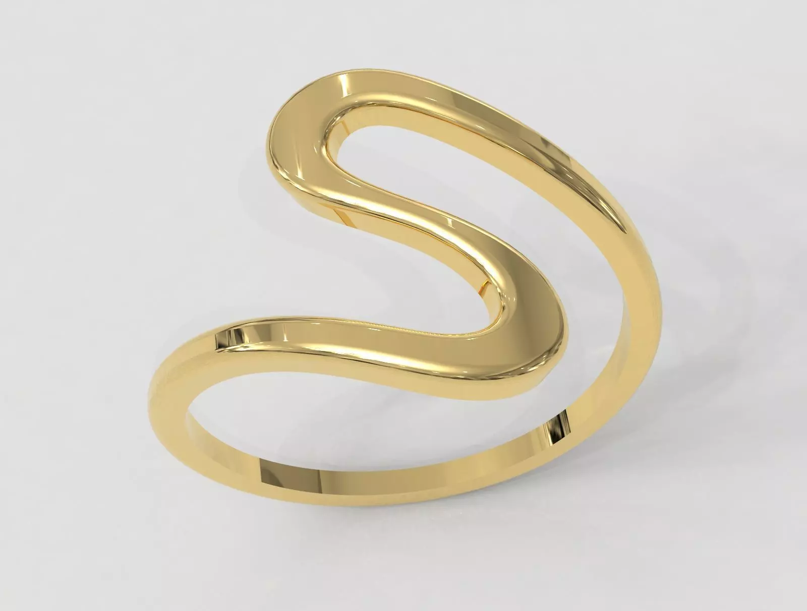 Wave Ring 3D print model_0