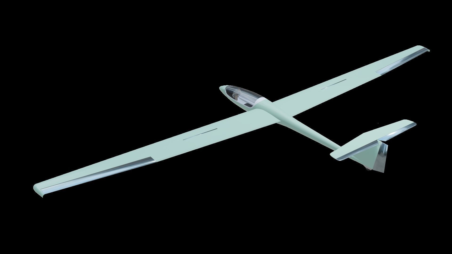 Glider Low-poly 3D model_10