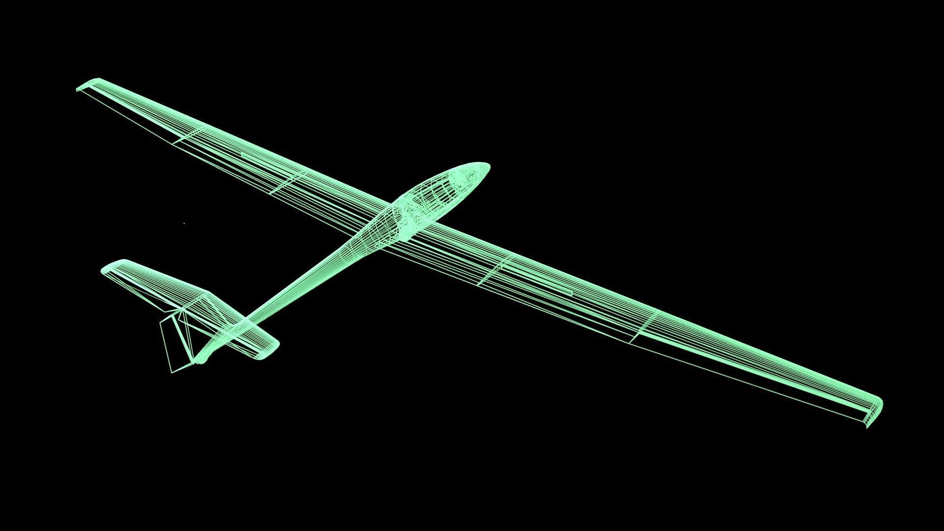 Glider Low-poly 3D model_53