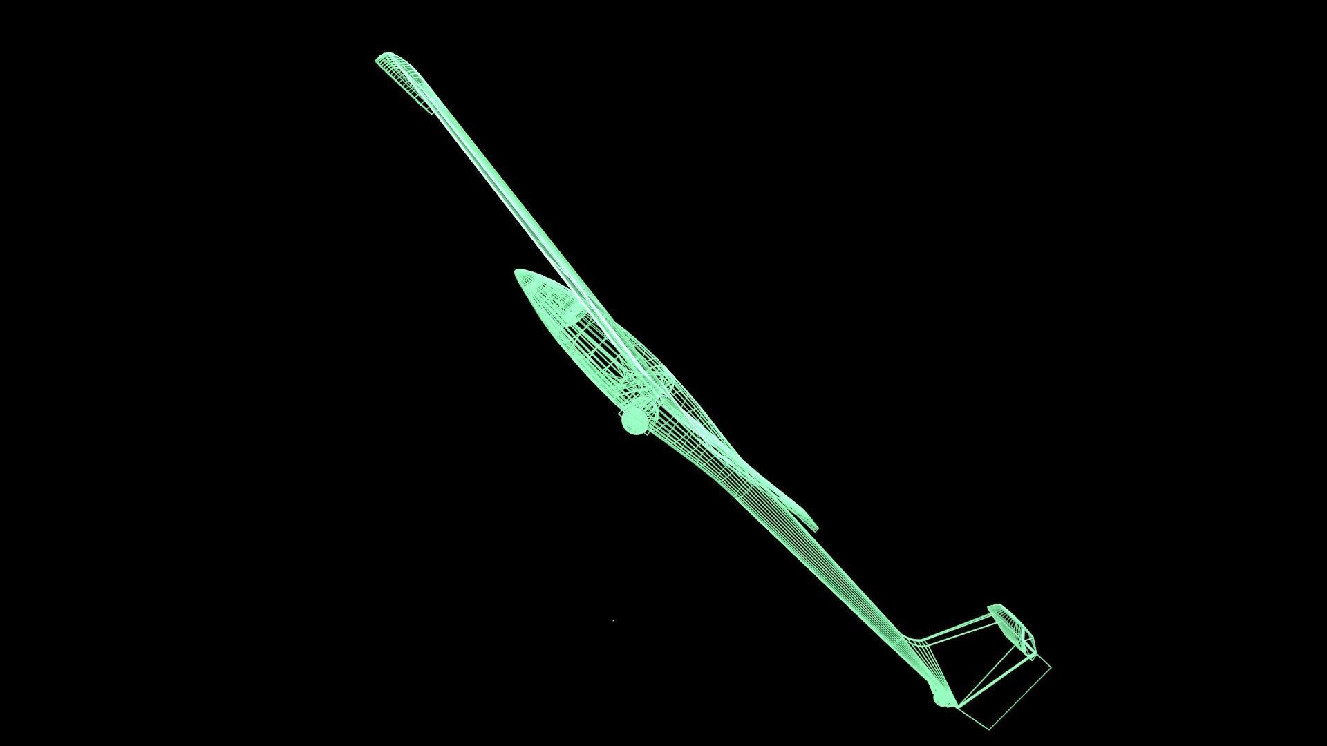 Glider Low-poly 3D model_52