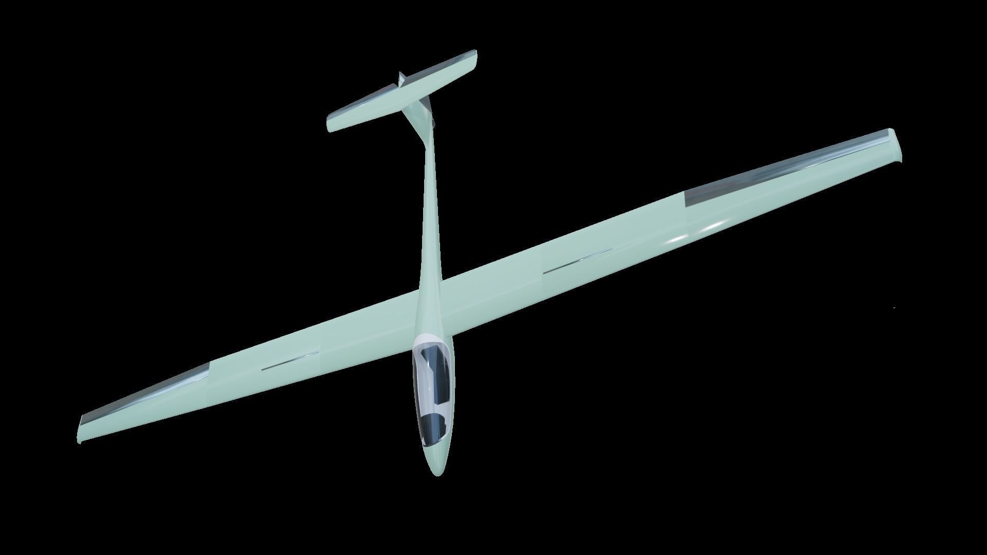Glider Low-poly 3D model_8