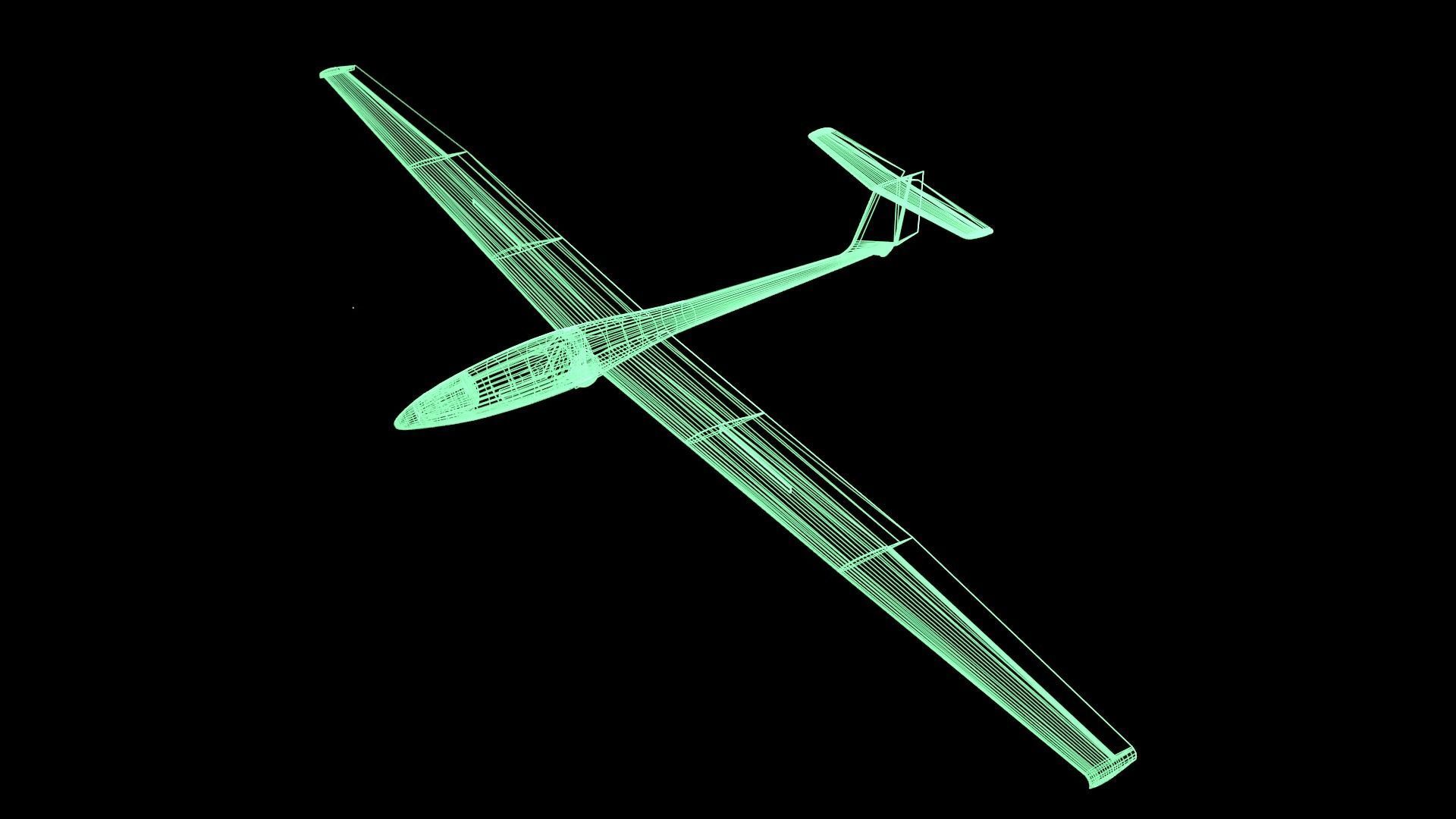 Glider Low-poly 3D model_44
