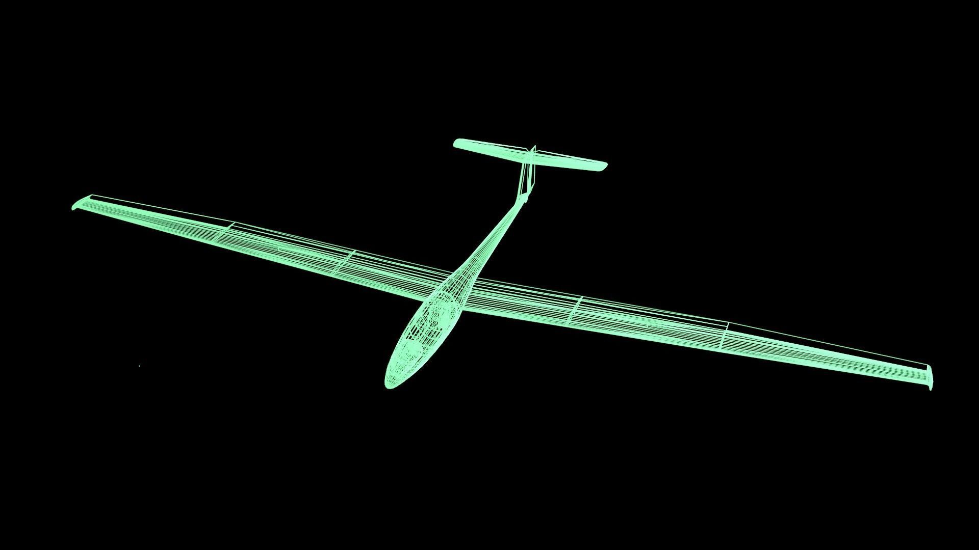 Glider Low-poly 3D model_46