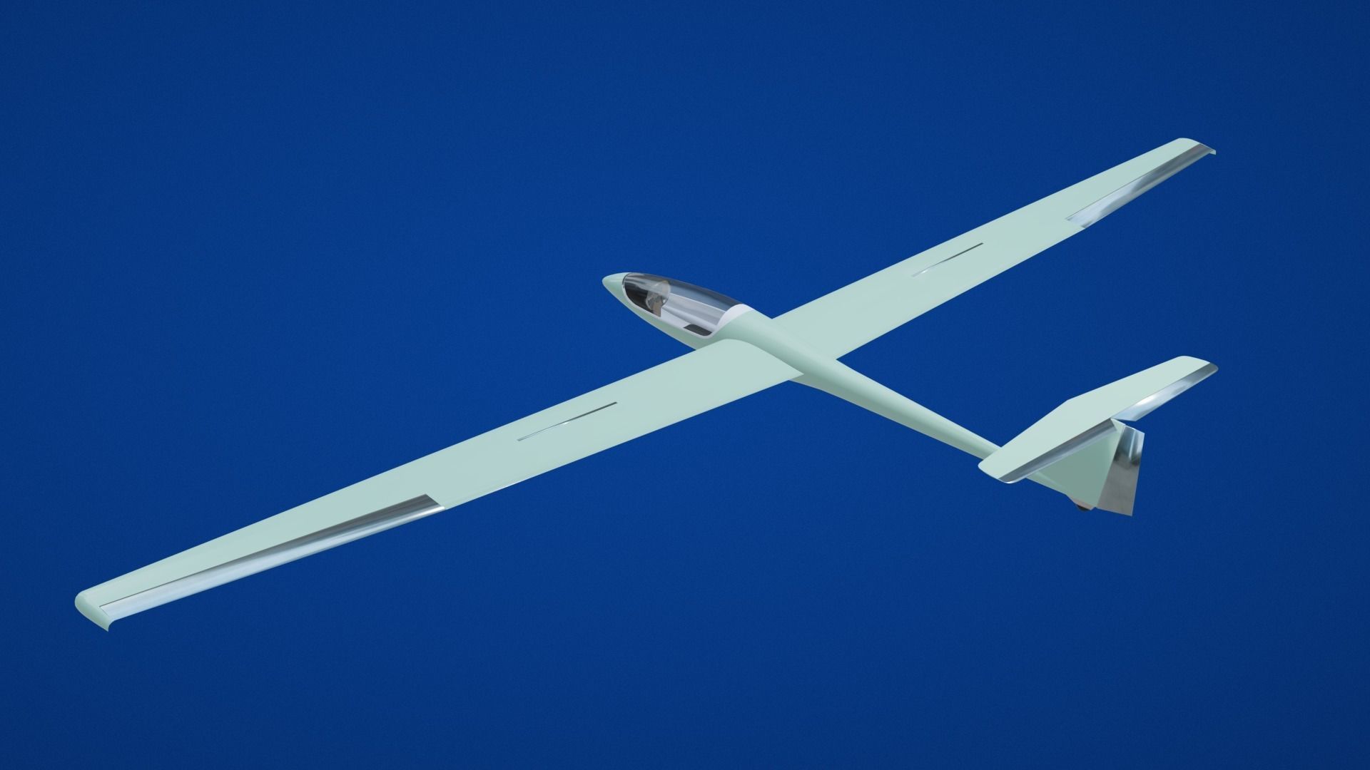Glider Low-poly 3D model_17