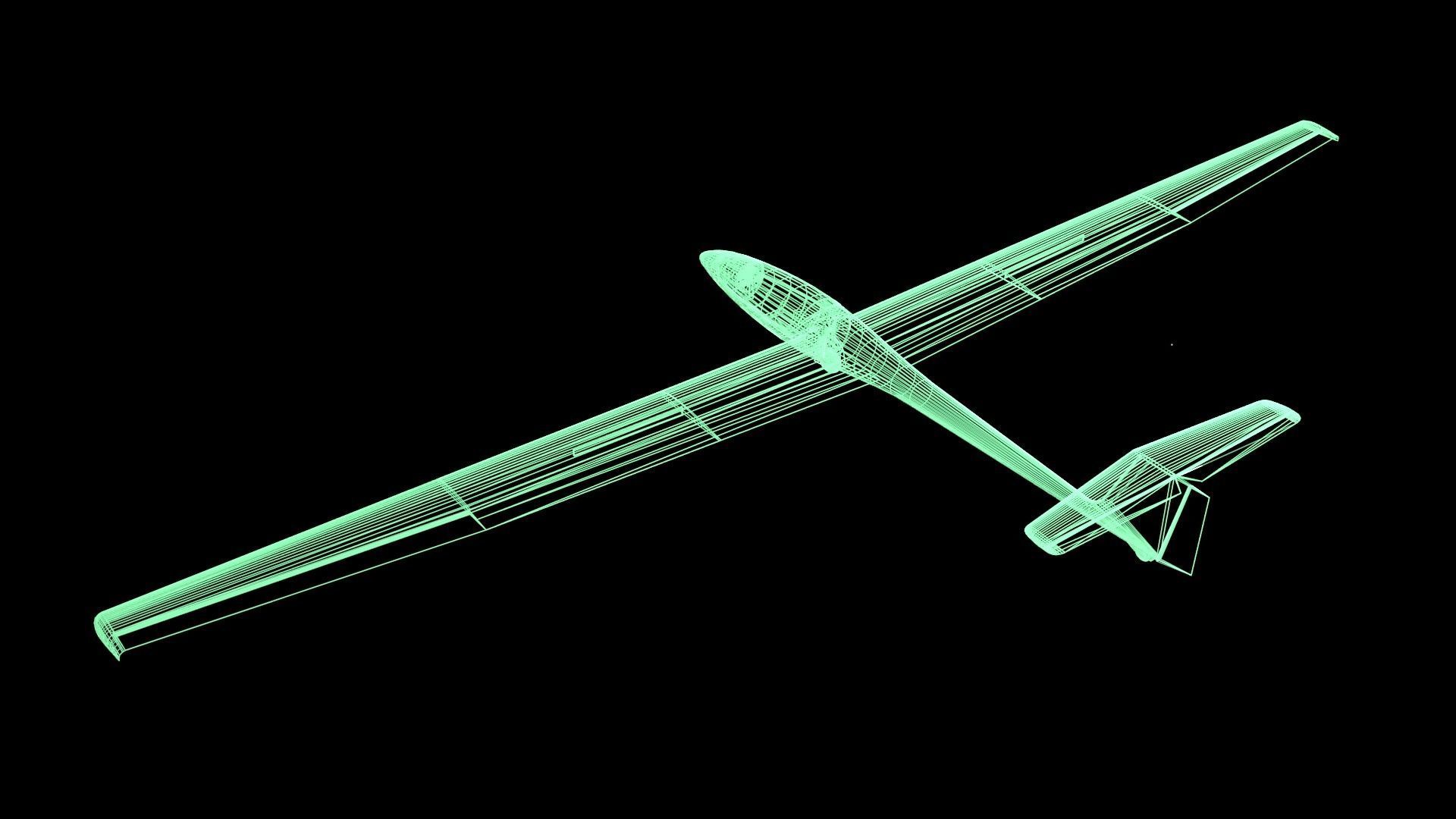 Glider Low-poly 3D model_40
