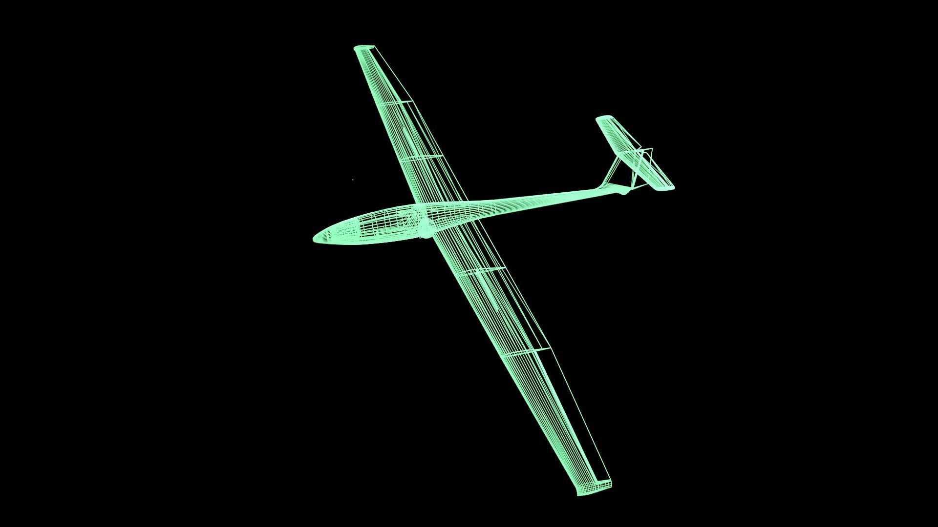 Glider Low-poly 3D model_43