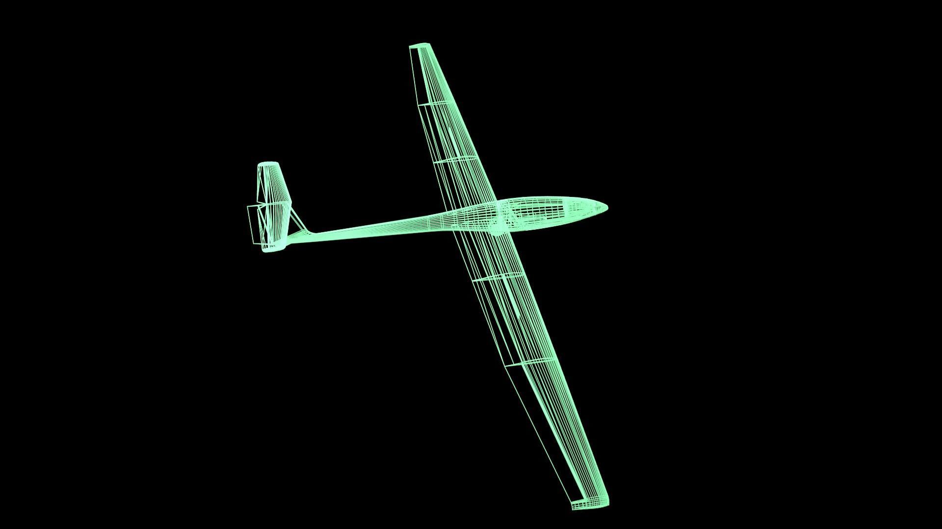 Glider Low-poly 3D model_55
