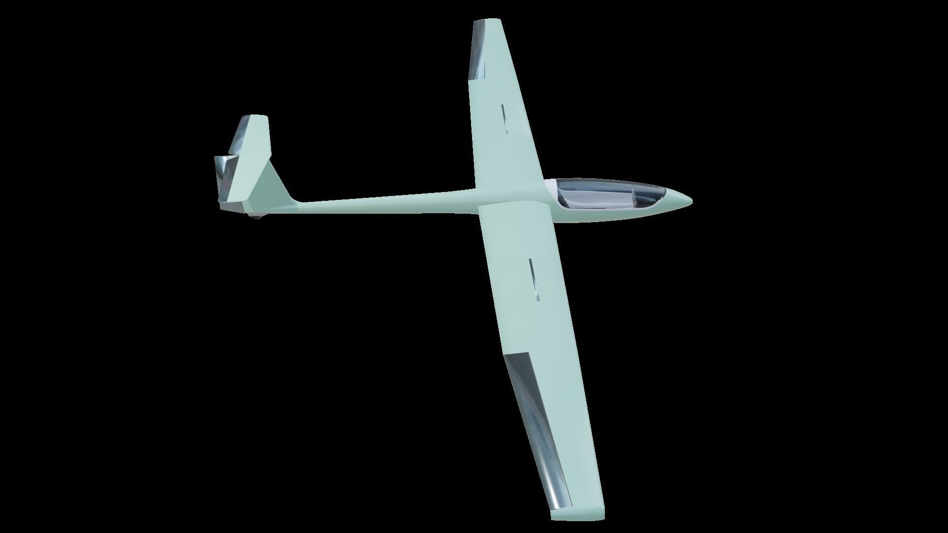 Glider Low-poly 3D model_3