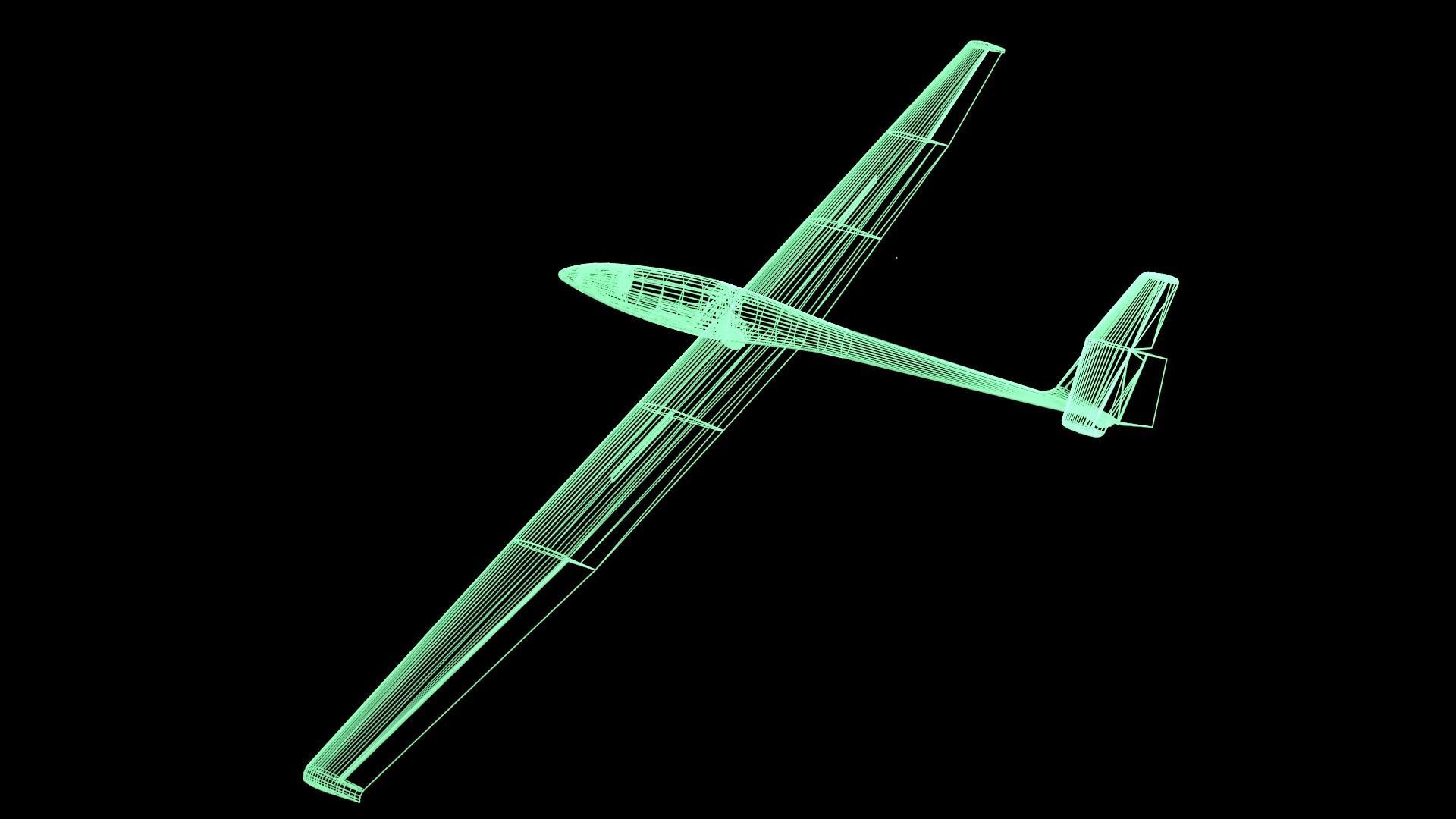 Glider Low-poly 3D model_41