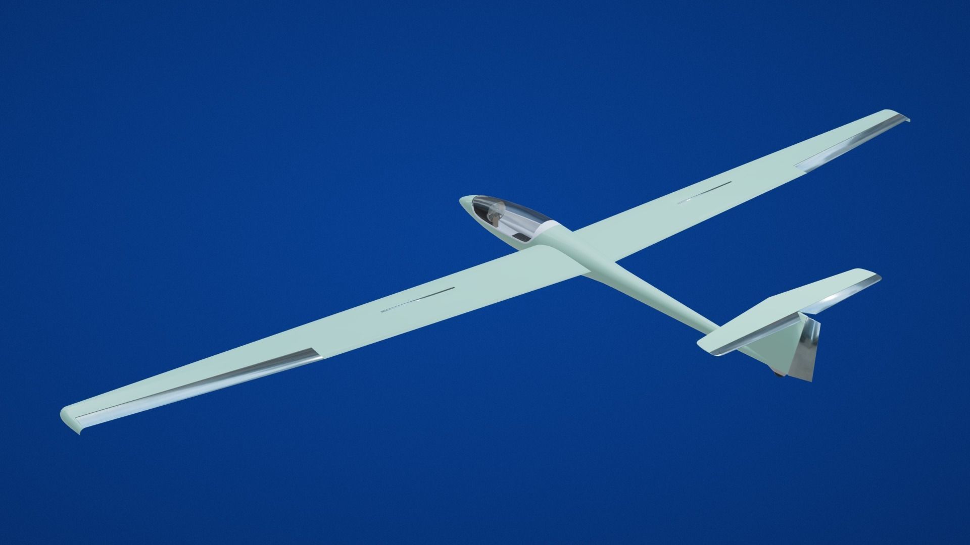 Glider Low-poly 3D model_9
