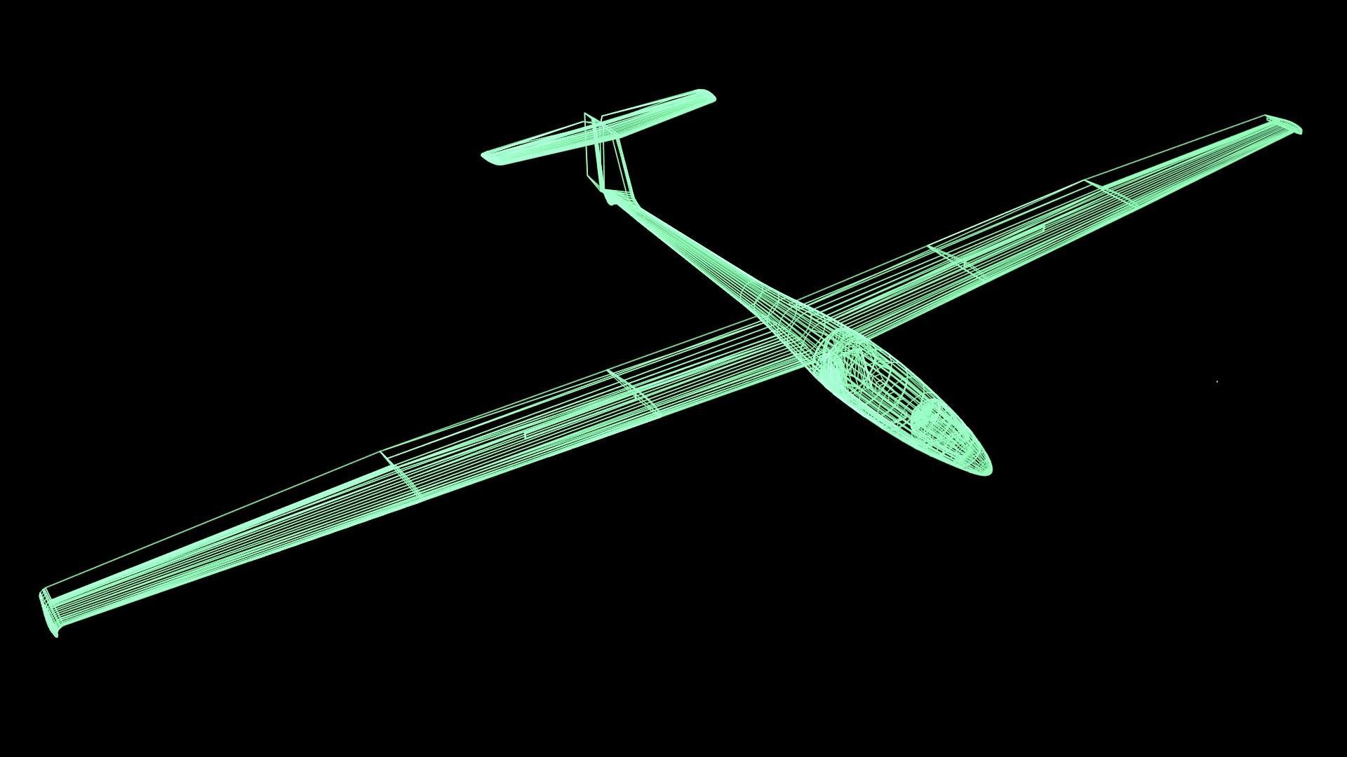 Glider Low-poly 3D model_58