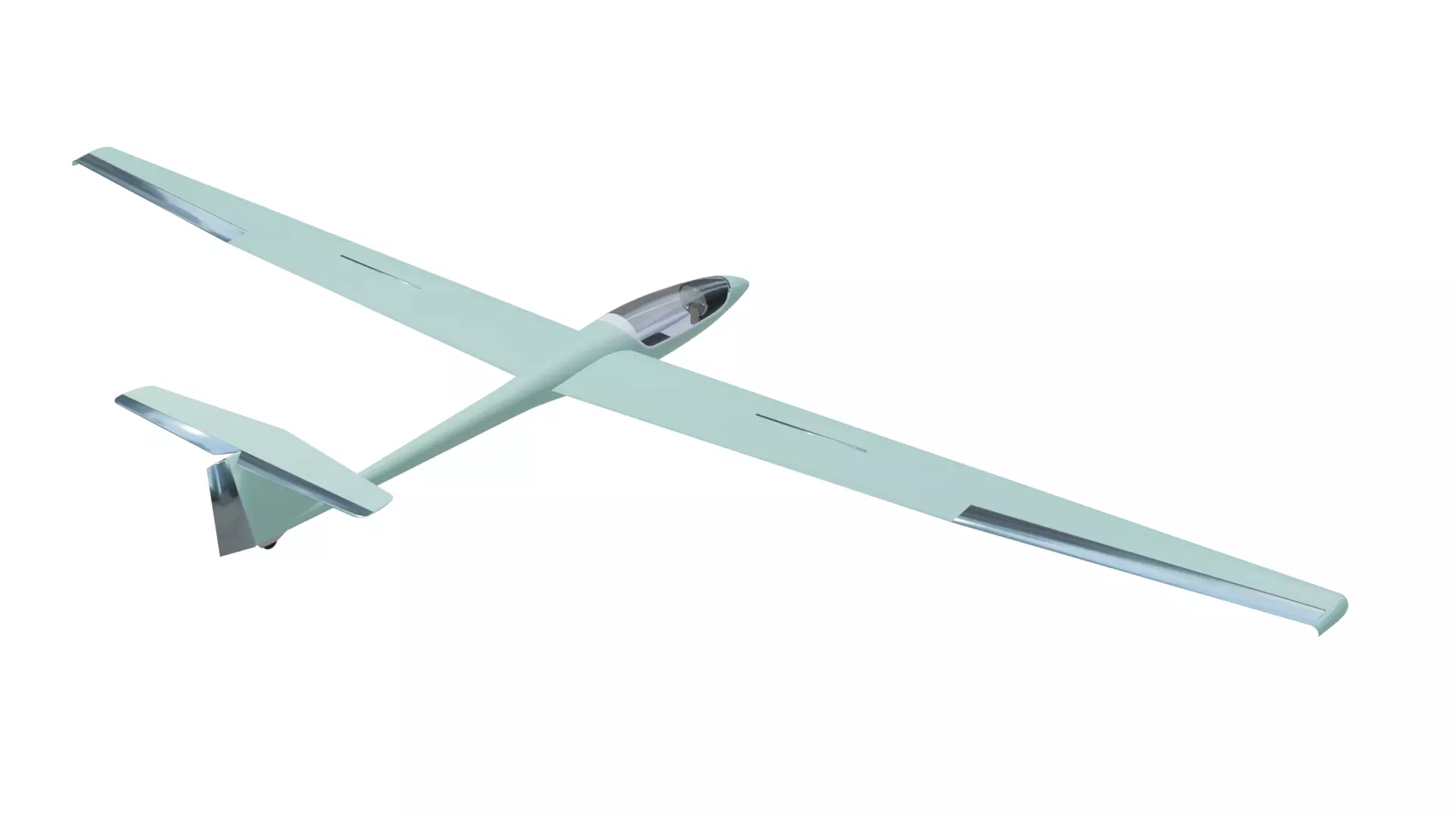 Glider Low-poly 3D model_0