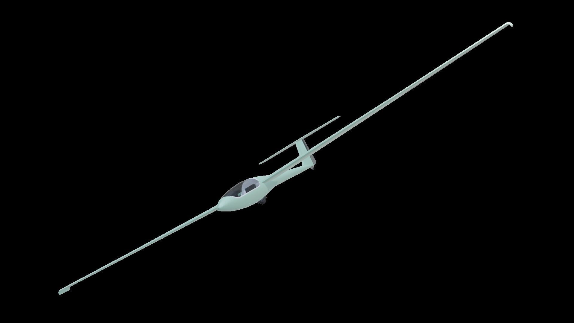 Glider Low-poly 3D model_24