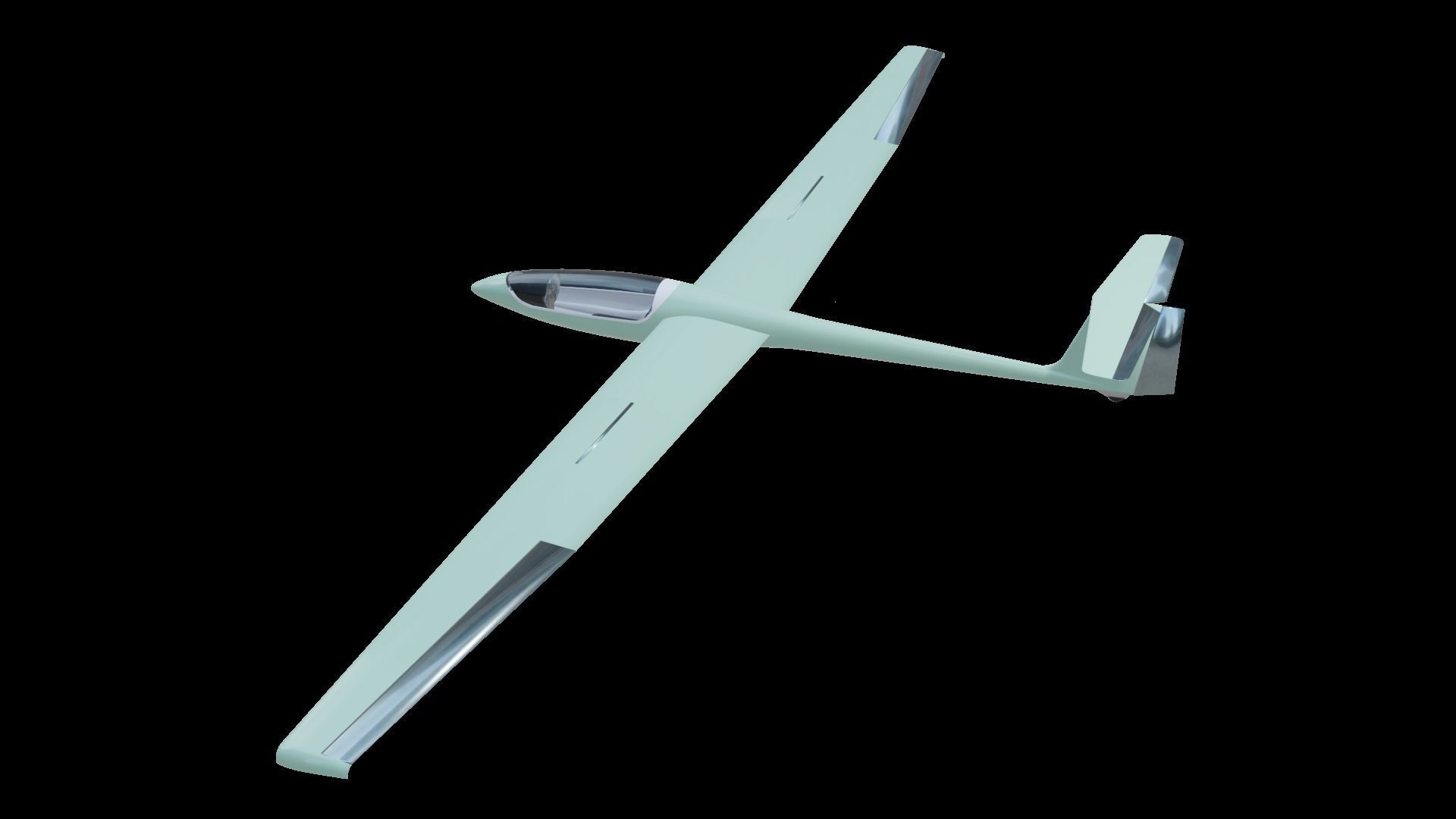 Glider Low-poly 3D model_13