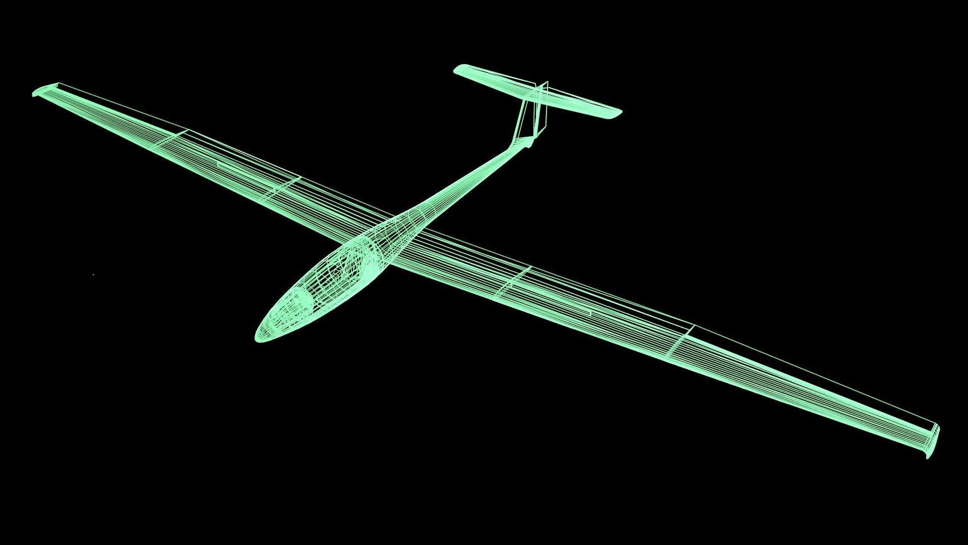 Glider Low-poly 3D model_45
