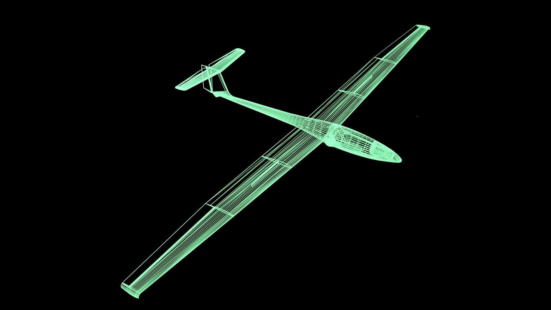 Glider Low-poly 3D model_57