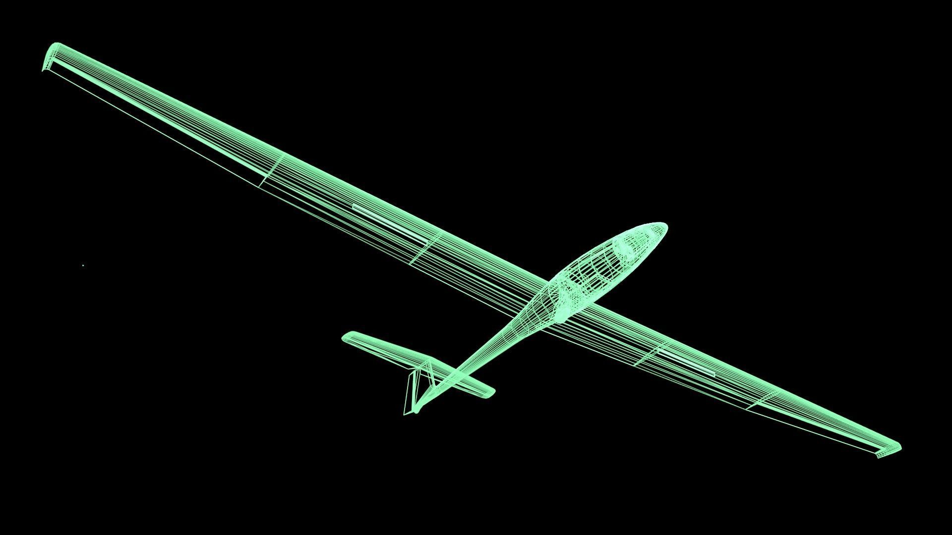 Glider Low-poly 3D model_50