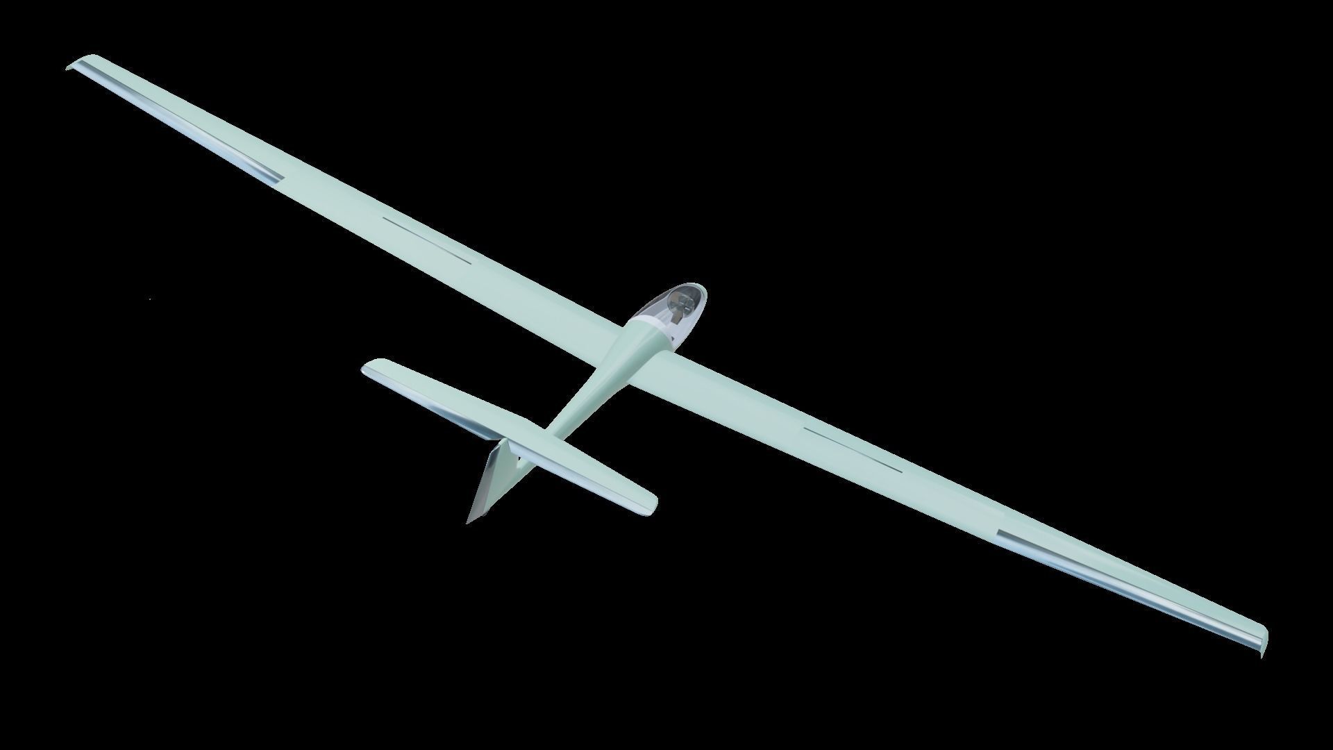 Glider Low-poly 3D model_5