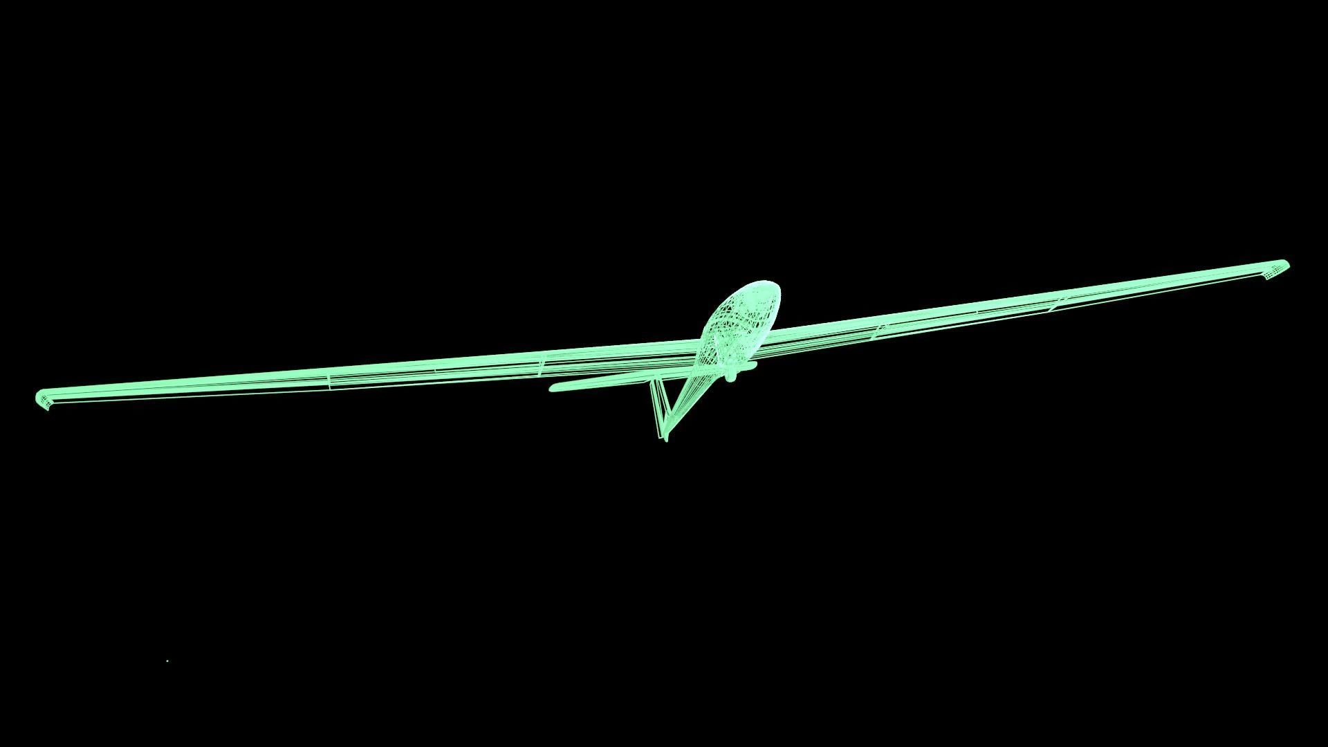 Glider Low-poly 3D model_49