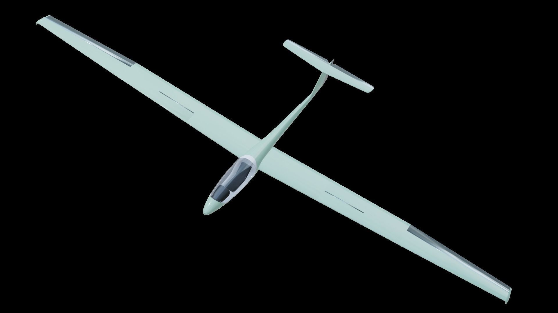 Glider Low-poly 3D model_6