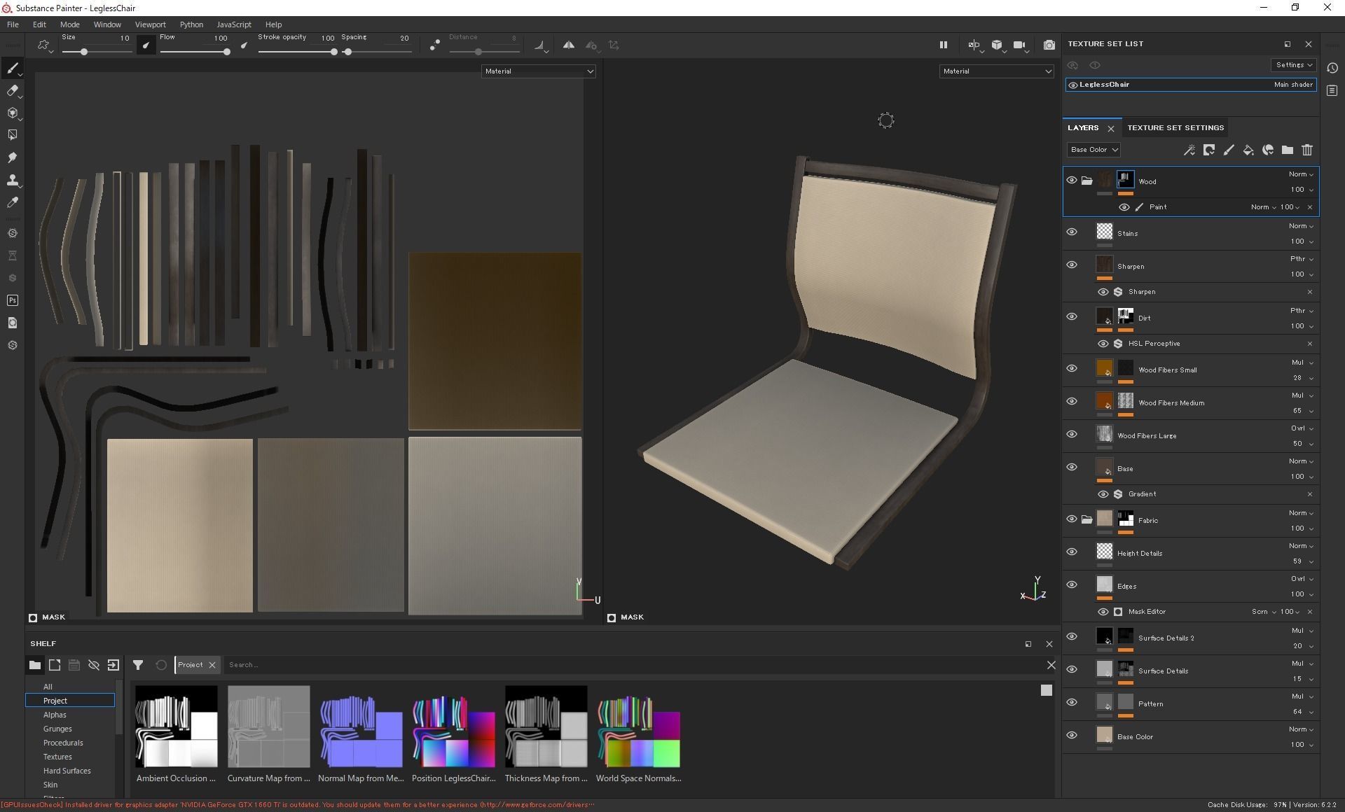 Legless Chair 3D model_6