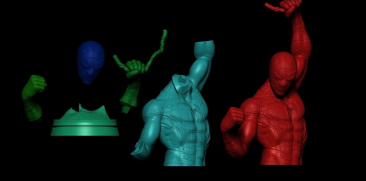 Fan Art Classic Spiderman Bust 3D print model_6