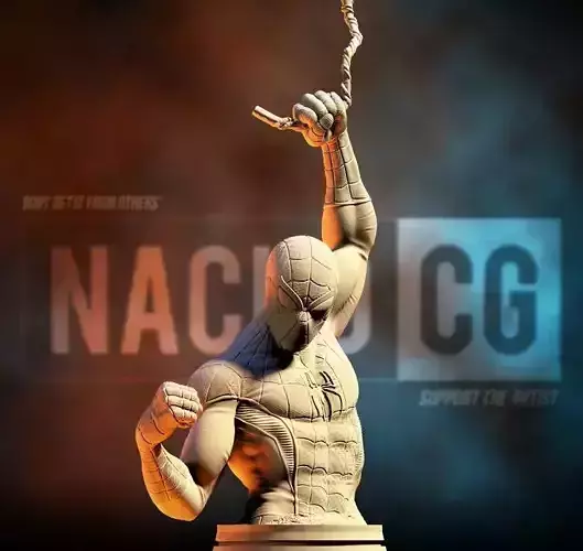 Fan Art Classic Spiderman Bust 3D print model