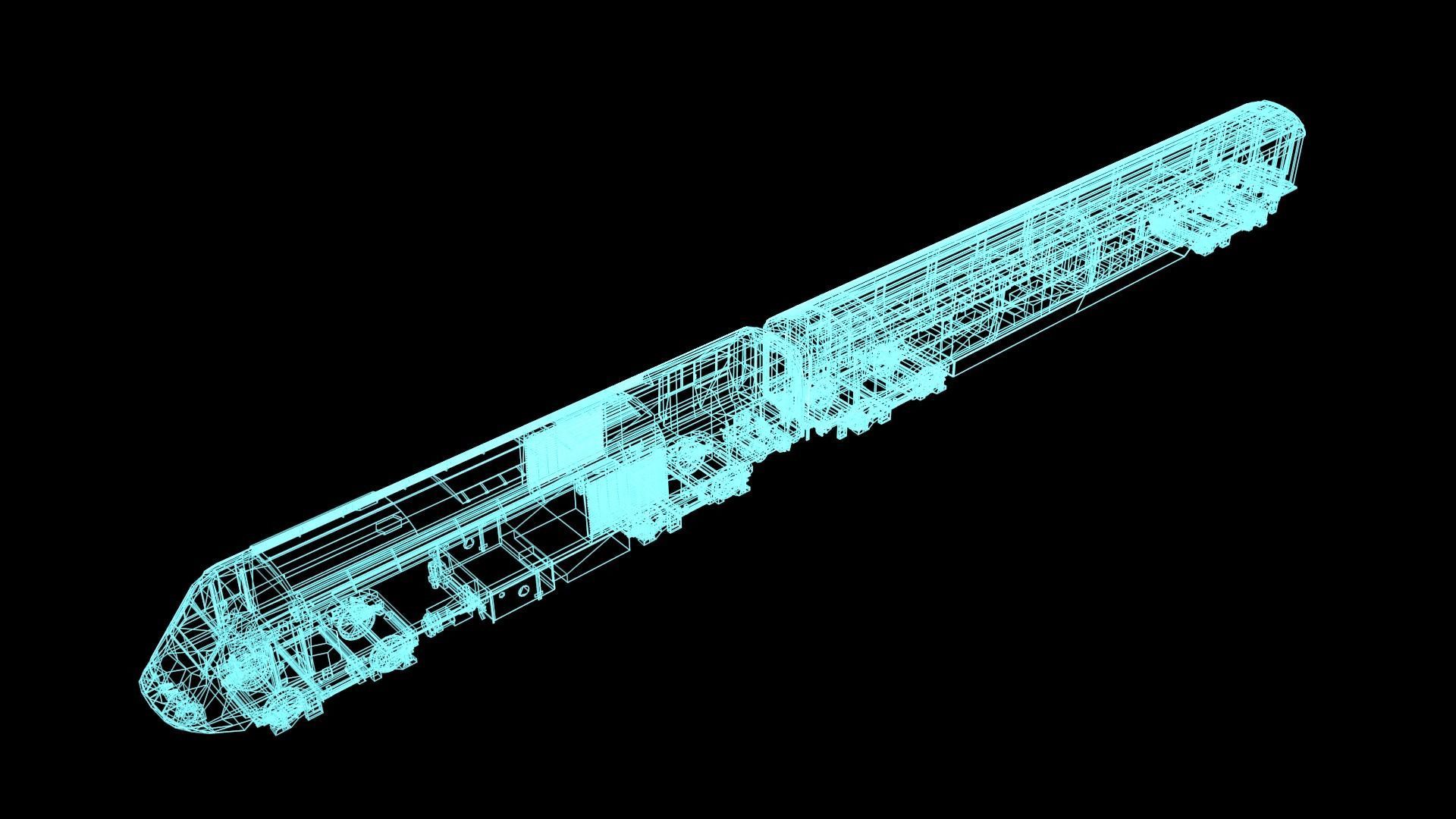 Meter toy train Low-poly 3D model_50
