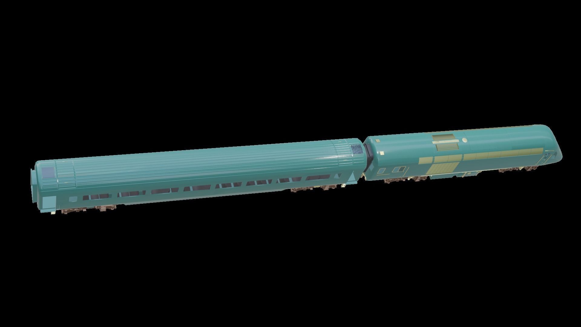 Meter toy train Low-poly 3D model_21